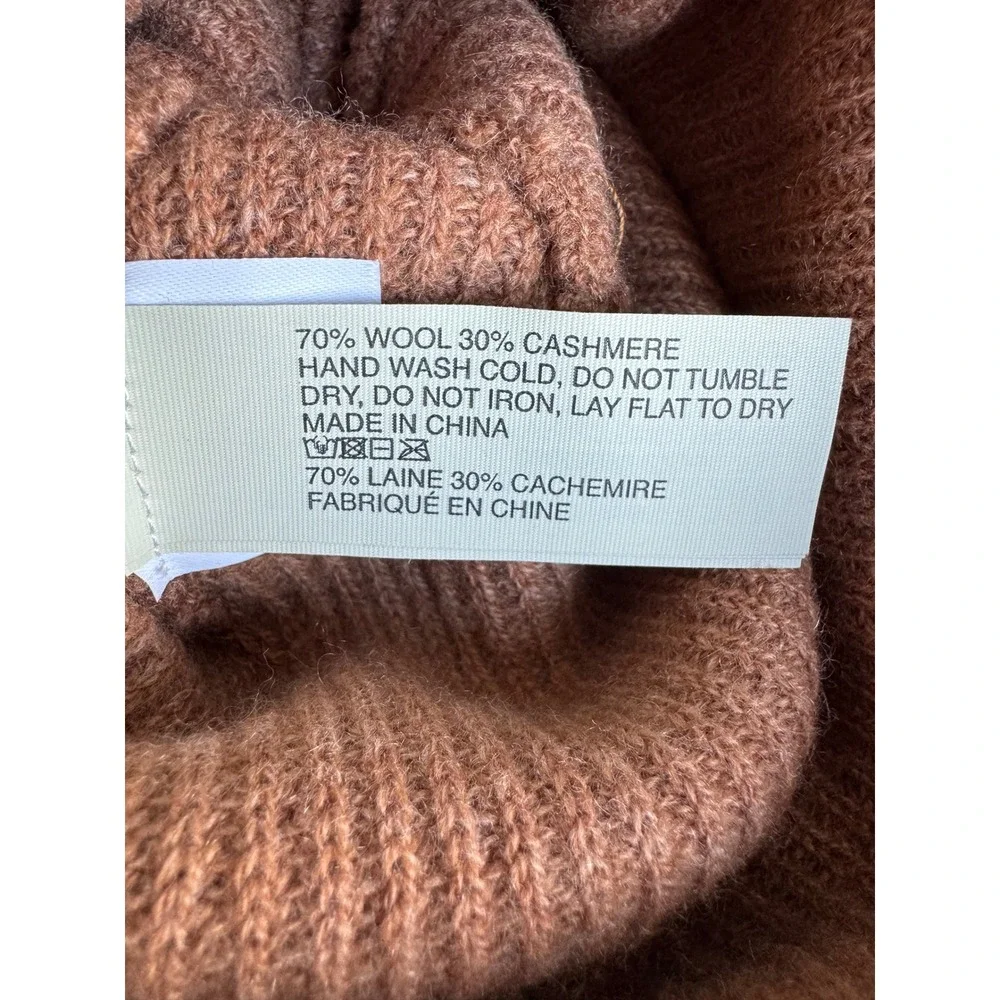 Vuori Douglas Ribbed Cashmere Wool Beanie wheat Heather Brown Knit Gorpcore hat
